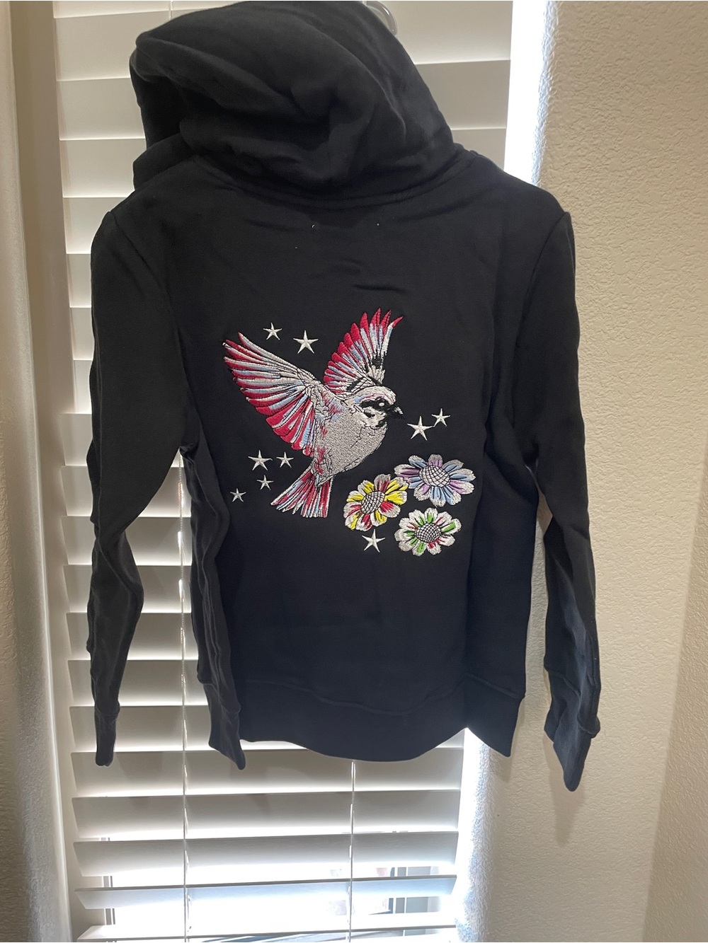 New Stella McCartney Kids Black Star Accent Hoodie little girl 8year